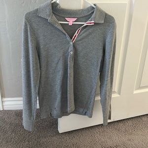 Lilly Pulitzer long sleeve polo size medium